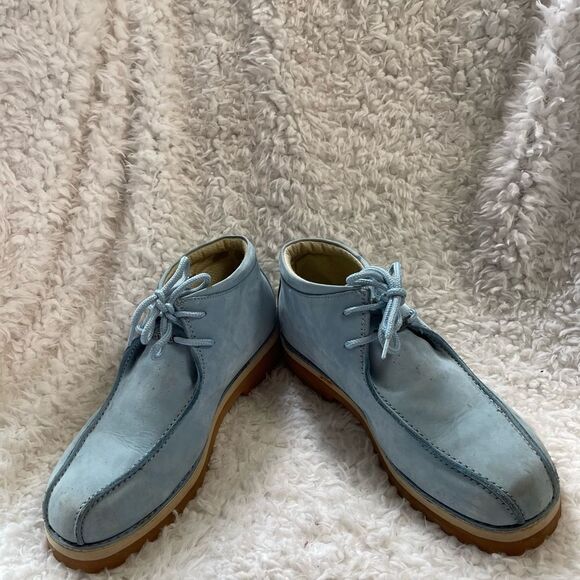 B-Boots Buffalino Mens Blue Leather suede Moc Toe Chukka Boots SZ10 main image 11